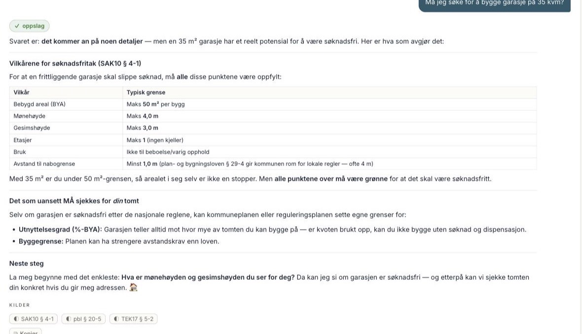 Eksempel på et kildebelagt svar fra TomErik med kilde-henvisninger